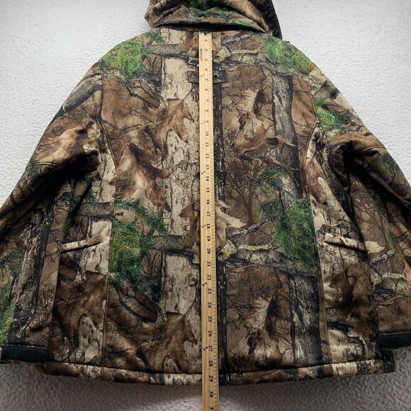 Snap On Camo Heated Jacket Mens XL Heavy Hunting Detachable Hood *No Battery* - Picture 11 of 16